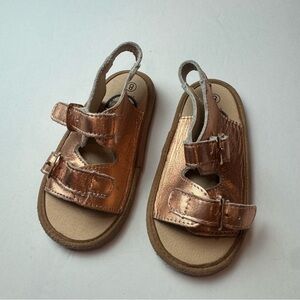 Little Love Bug Rosegold Leather Sandals